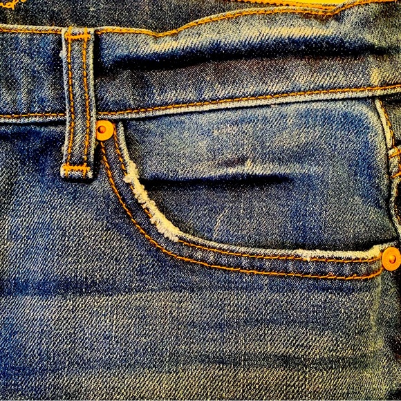 7 FOR ALL MANKIND Desert Oasis Denim Womens High Rise Cut Off Frayed Edges Short - Picture 9 of 15